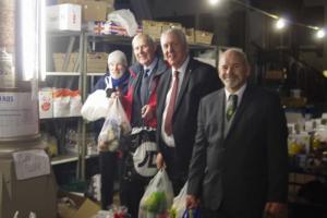 Four Club members were needed to take all the donations to the Bradford Metropolitan Food Bank on the 12th of December.