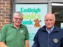 Eastleigh Rotary donate money To Eastleigh Basics Foodbank