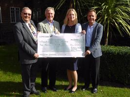 Presentation of £4000 from Rotary to a girls school in Malawi for solar electricity.