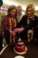 Cutting the Friendship cake