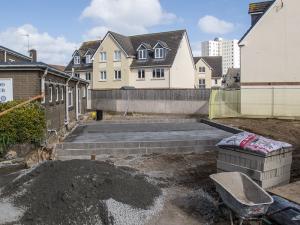 Foundation slab in place.