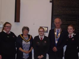 Gemma Southerly, Councillor Jayne Norman, Nia Thomas, Charles Anderson and Alison Parry