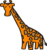 Cartoon of a giraffe