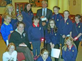 Gobowen Girls' Brigade cheque presentation