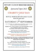 ROTARY CHARITY GOLF DAY -  Sat. 2nd September 2023
