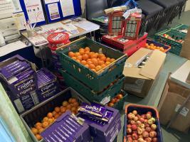 Gathering goodies 