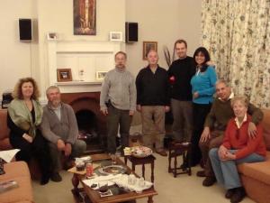 Team members with Rotary hosts in Gibraltar