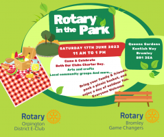 Rotary Picnic in the park. - Queens Gardens, Bromley. Join us