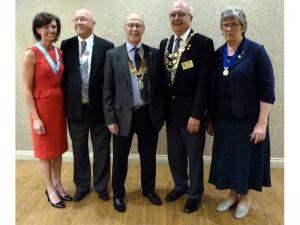 RIBI President Peter Davey with Jeff MacCalman, Chris Sumner and partners