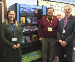 BOOK VENDING MACHINE GIVEN TO LOCAL SCHOOL