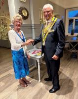 Outgoing President Vanessa Churchman formerly handing over to new incoming President Ian Fletcher