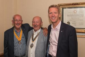 Neil Dodgson, Dick Wood, Chris Sharp, Presidential handover.