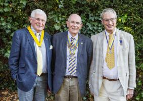 Knaresborough Rotarians, Left to right, President  Elect Jim Moorhouse, President 2022-23 David Kaye, Past President David Druett.