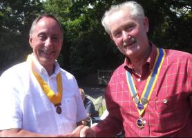 President Elect David DIxson with incoming President Hugh Allen