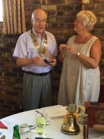 Club Handover 2017 from President Pat Unwin to President Chris Jones