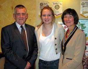 Harriet with President Nina and her head teacher Alan Dick