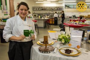 Emma Preisig with two of her awards as Young Chef of the Year.