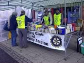 Charity stall at Hinckley Market