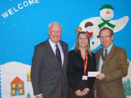 Event Organiser Rotarian Mike Jones, Hope House Area Fundraiser Lynsey Kilvert and Club President Stuart Phillips.