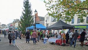 Our Stall on a Busy Market Day