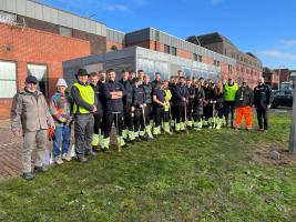 Purple 4 Polio Crocus Planting at Scunthorpe Hospital