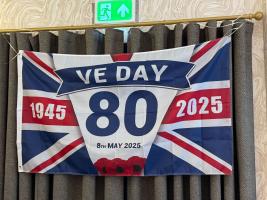 VE Day Anniversary Celebration at our weekly meeting.