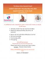 CHARITY GOLF DAY 2nd MAY 2024