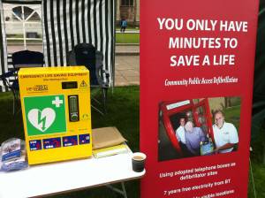 Community emergency defibrillator