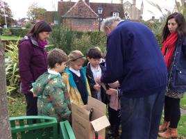 Ringwood Infants School help plant crocus corms