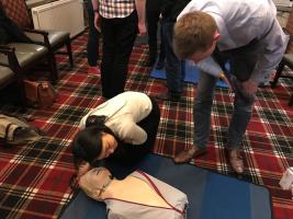 Basic Life Support demonstrations by Major Christopher Tisshaw of the 205 Medical Regiment