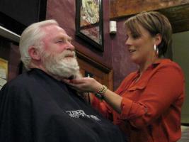 Past President Dai Davies Shave off!