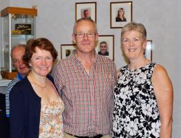 L-R Christine Carson, President Michael Keene with Jean Rennie (MND)