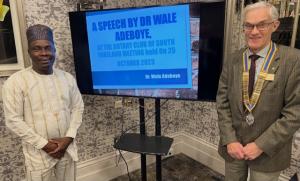 President Mike Taylor with Dr Wale Adeboye