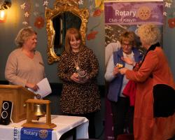 Linda Noble and Laura Curren spoke about how Rotakids work at a school in Falkirk.