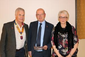 Mr Bob Hattersley is welcomed into the club