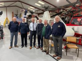 Rotarians visit the helicopter museum at Weston-super-Mare