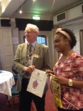 Rotarian Phadeela Elias from Ghana visited our club today