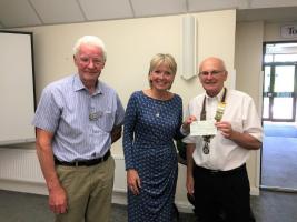 Nicky with President John and fellow Rotarian Robin
