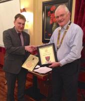 Academy Rector and Kirkcudbright Rotary President officially join forces.    
