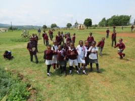 Students walking to school