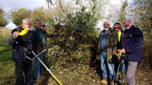 Brush clearing at Wick Court