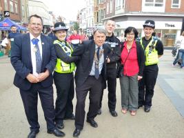 Rotary Cavalier President, Tony Stevens appears to have upset the long arm of the law!!