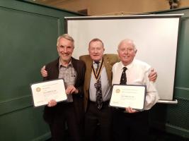 Left to right - Brian Pike, Tony Sanderson and John Yeomans