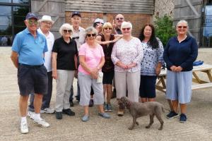 The group of walkers at Charleston Farmhouse