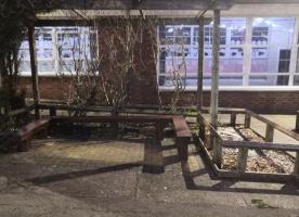 Beeches School Playground Bench 31 August 2022