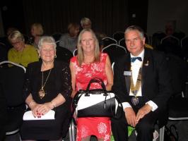 President Alan James with Mayor Flo Nash and Cllr Linda Cole