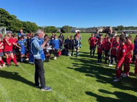 Colin Brown organising the teams