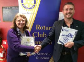 President Ros with visiting Rotarian Roy Worthington from Furness Rotary Club