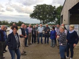 Visitor and hosts at Knaptoft Hall Farm