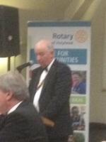 Club President Robyn Williams during his address to members and guests